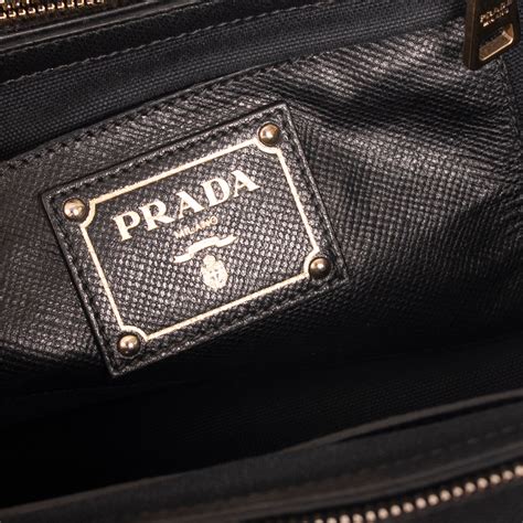 Prada Corda Canapa and Saffiano Top Handle Bag